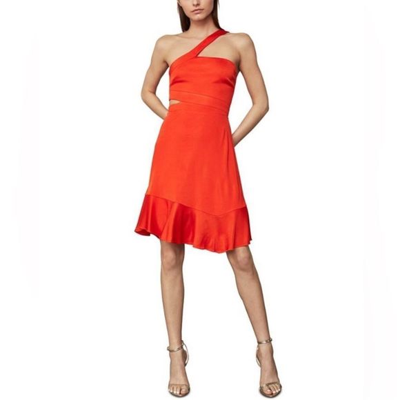 NWT BCBG Maxazria asymmetrical strap side cut-out dress - Picture 2 of 5